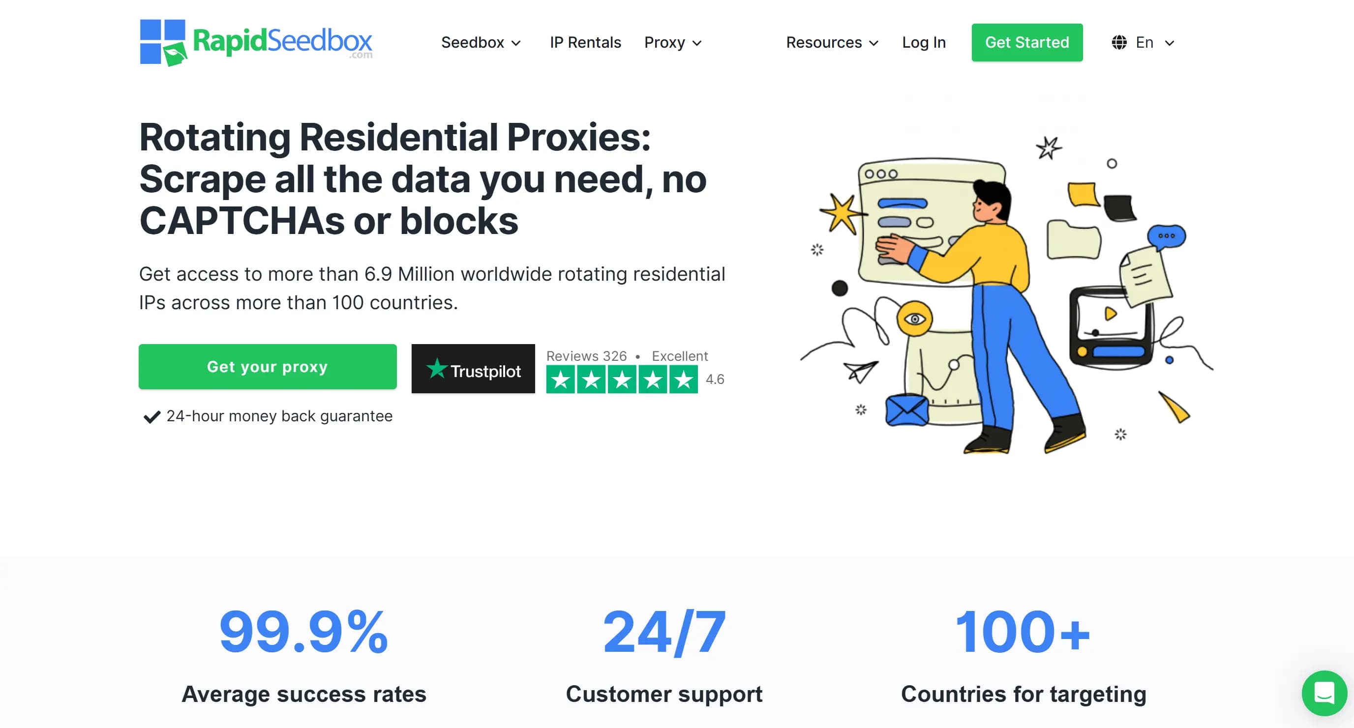 RapidSeedbox Rotating Residential Proxies