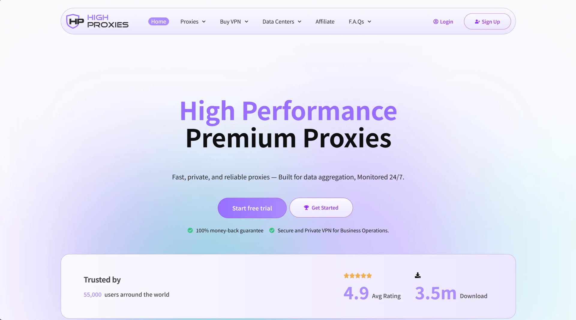 HighProxies Homepage