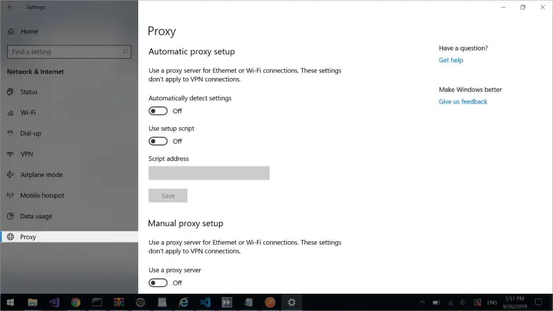 Proxy on Windows