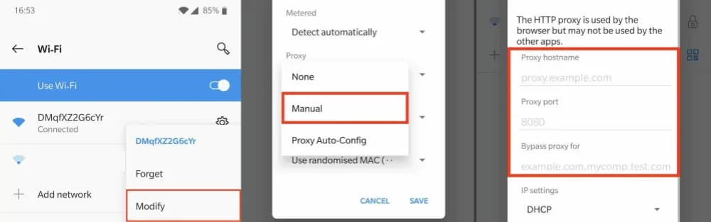 Use a Proxy Server on Android
