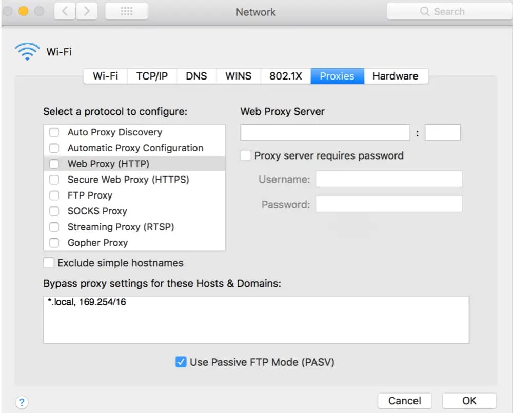Use a Proxy Server on Mac