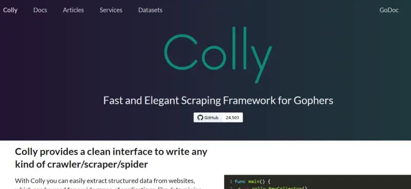 Colly Web Crawl Tool