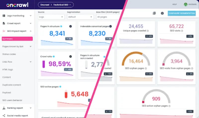 Oncrawl Web Crawl Tool
