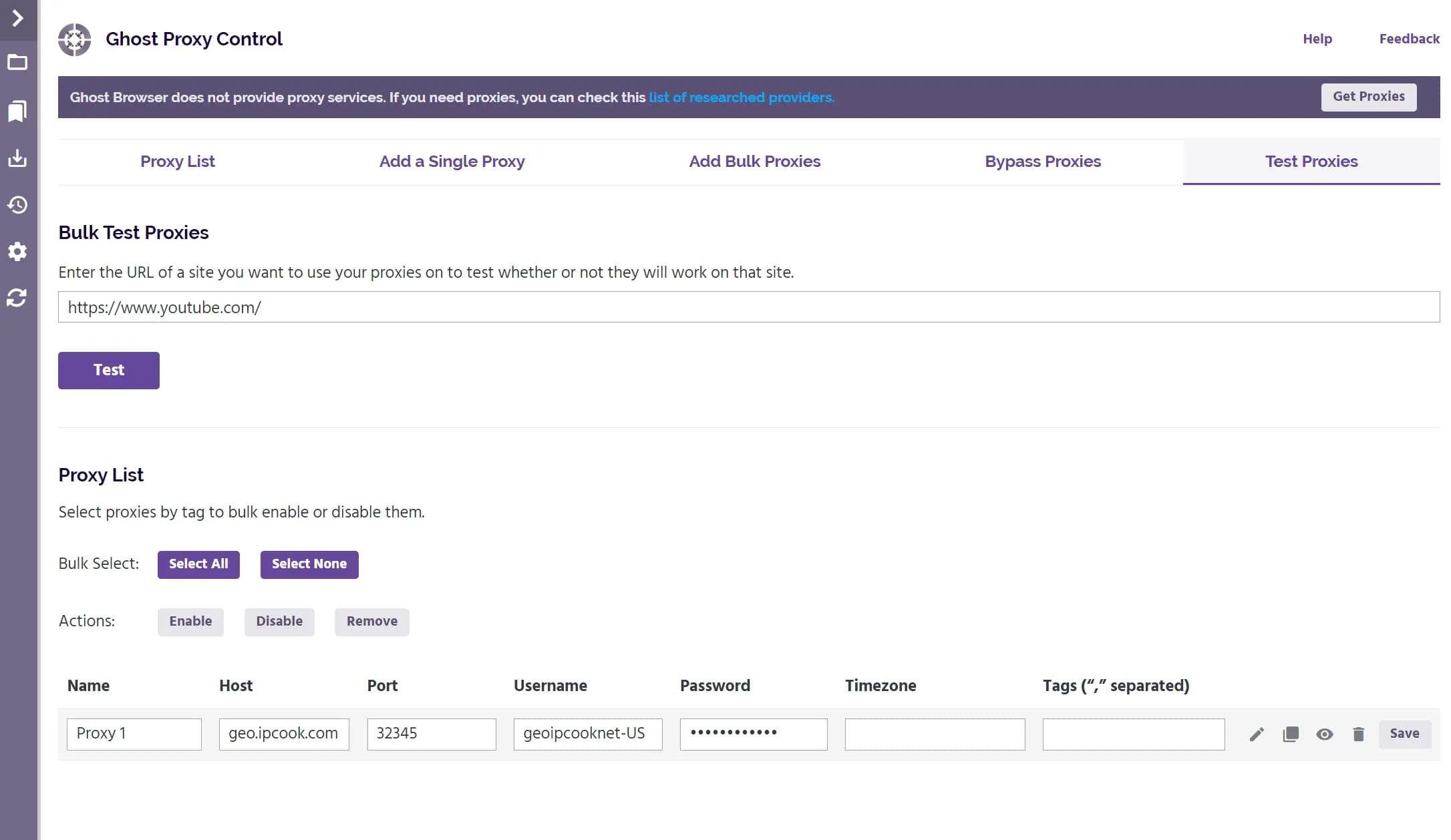 Ghost Proxy Control Test Proxies