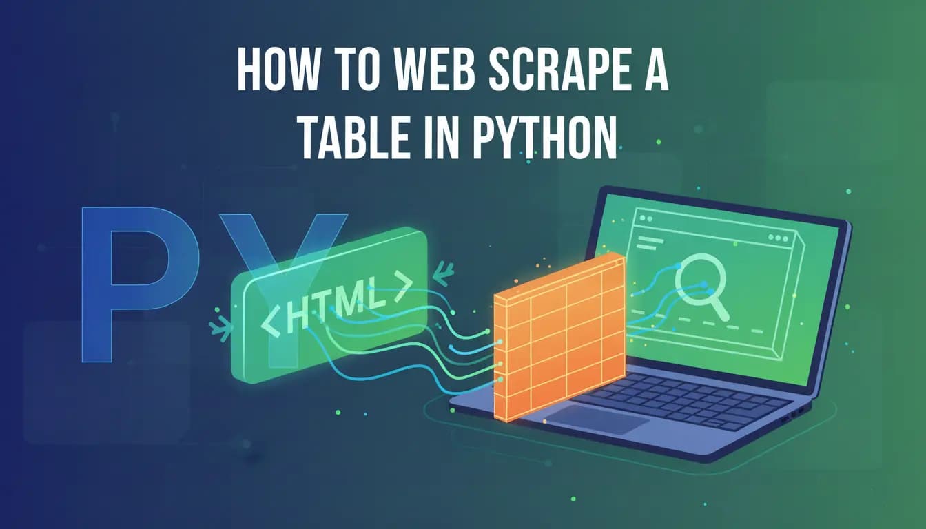 How to Web Scrape a Table in Python