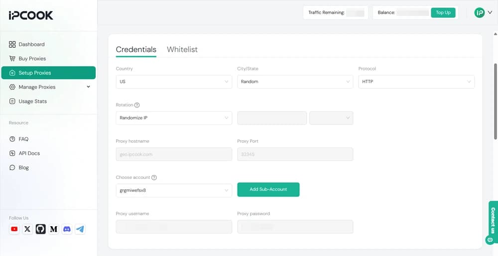 Set Up Proxies on IPcook