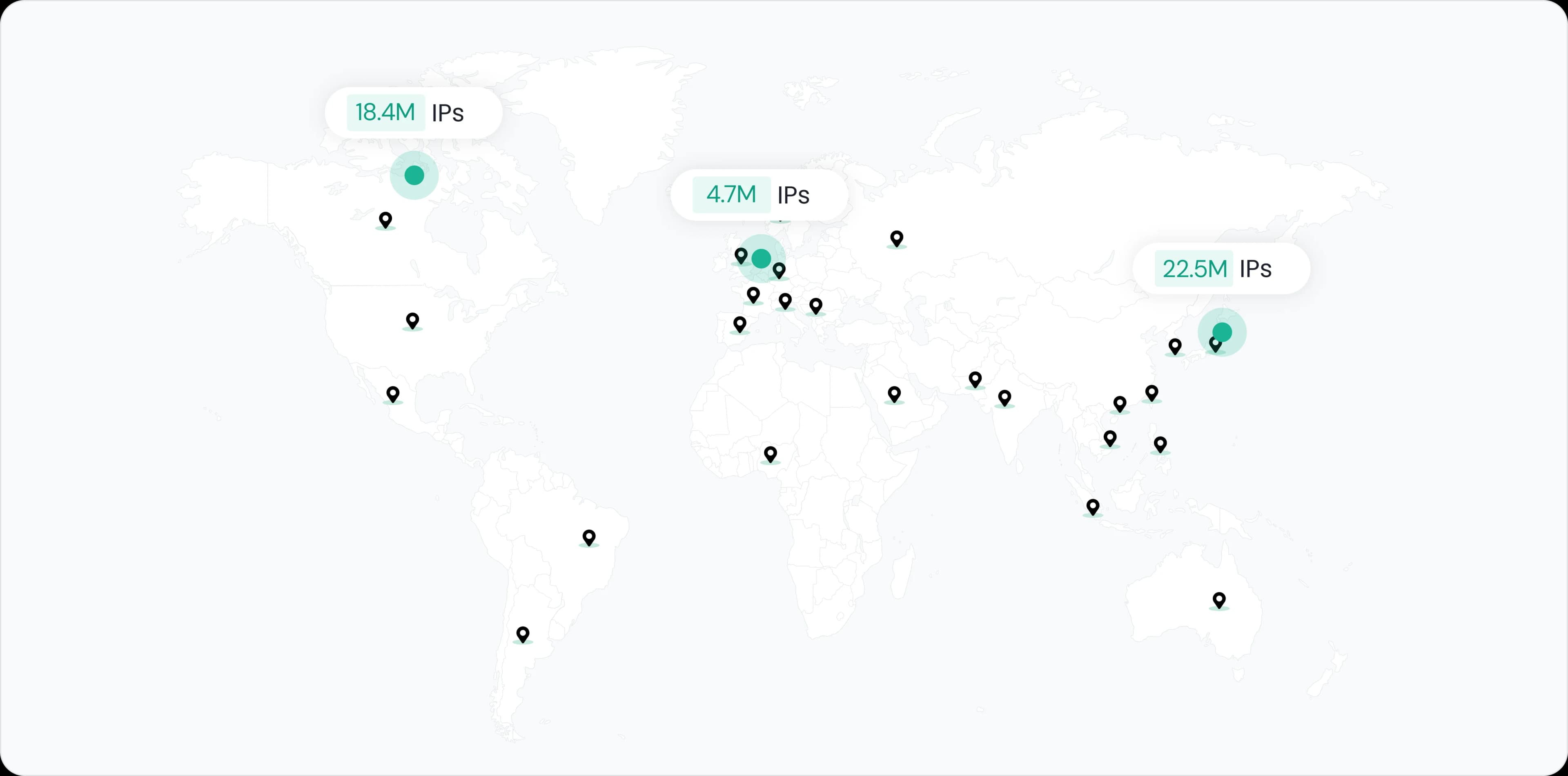 IPcook Unlimited Proxy Coverage Map