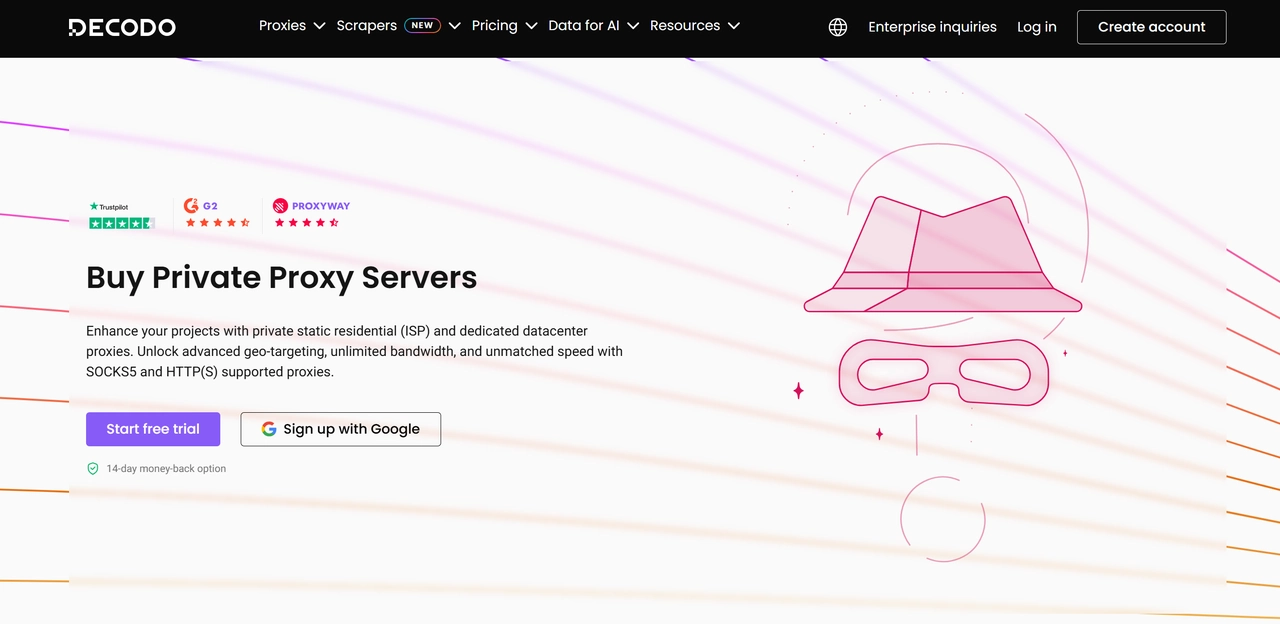 Decodo private proxies