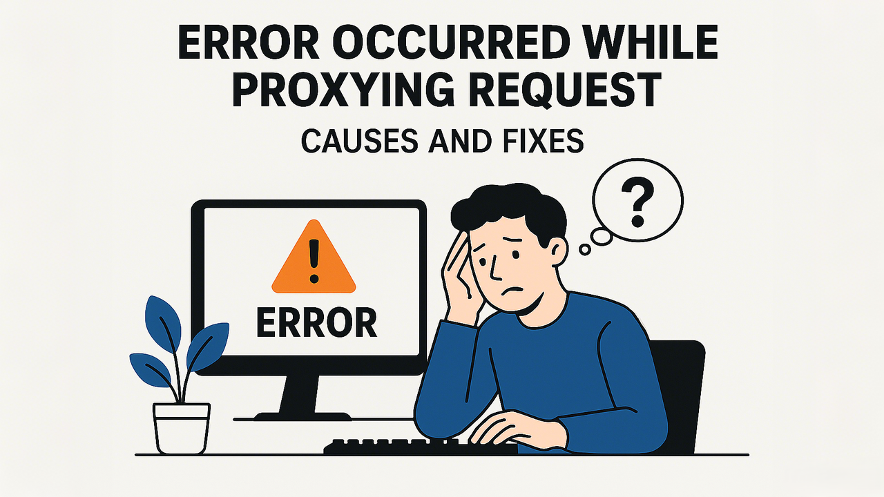Error occurred while proxying request causes and fixes