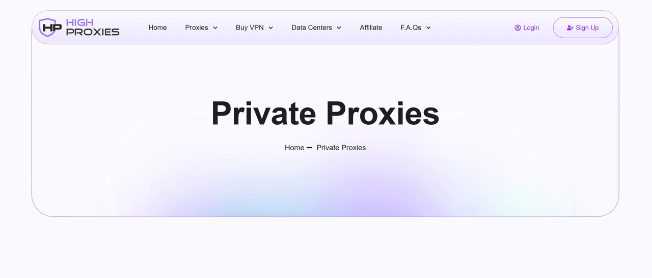 HighProxies private proxies
