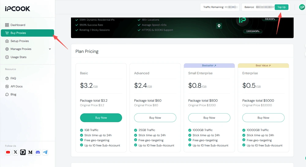 Buy Proxies on IPcook