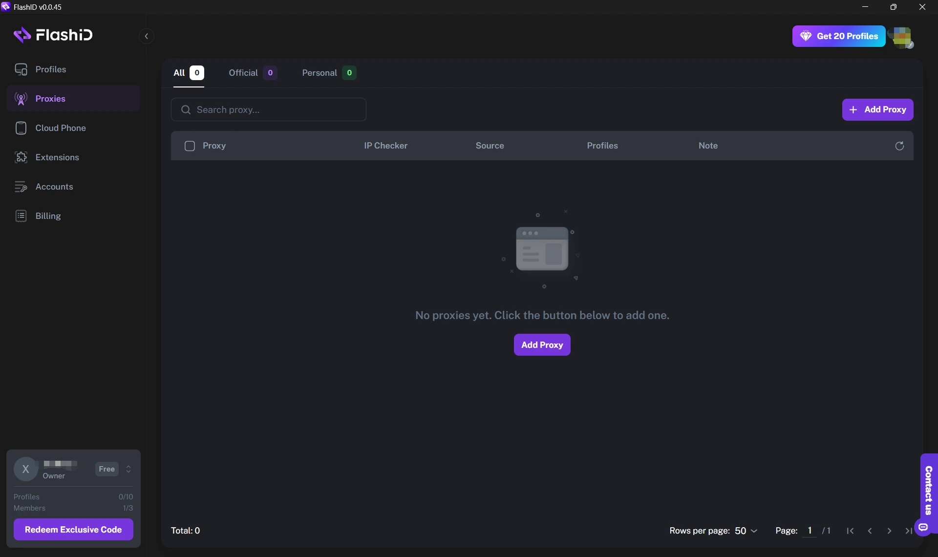 FlashID App Interface