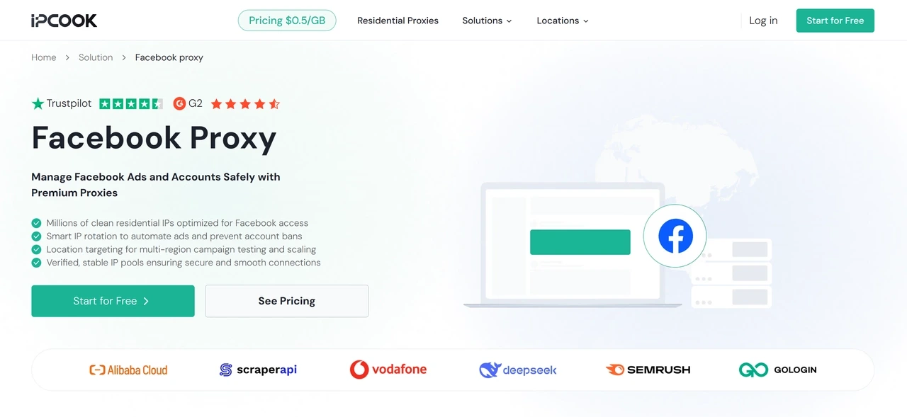 IPcook-Facebook proxy 