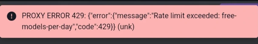 Proxy Error 429