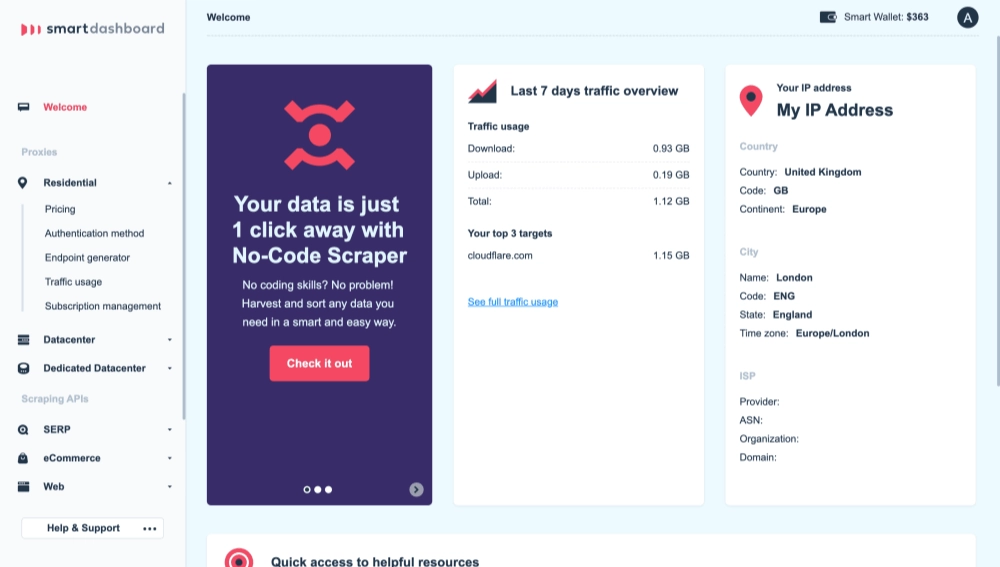 Smartproxy Interface