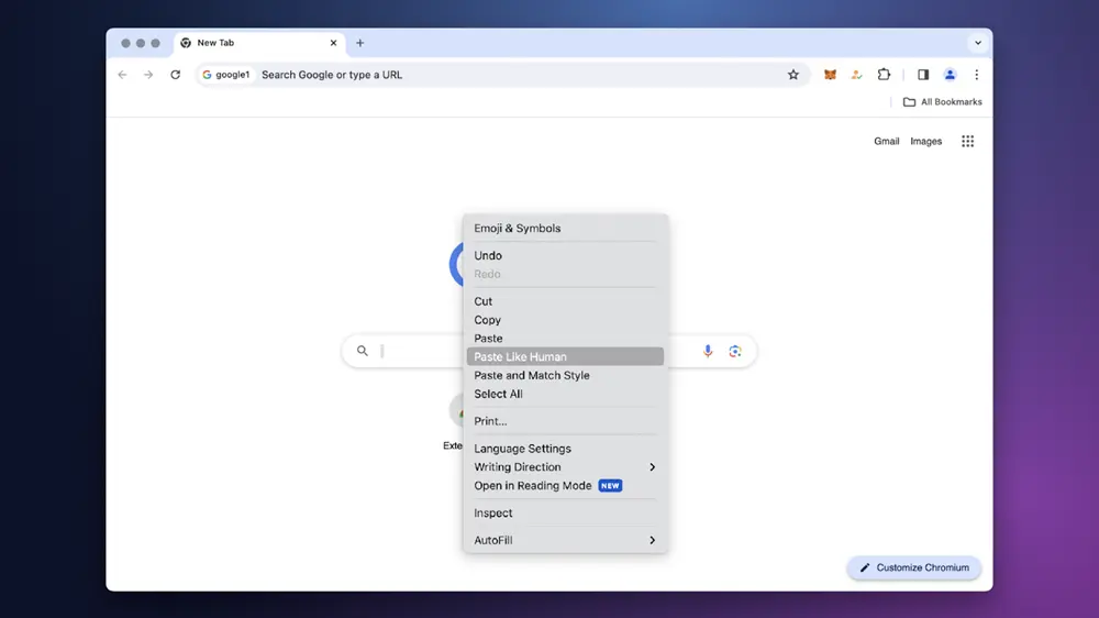 Paste Like Human in Undetectable
